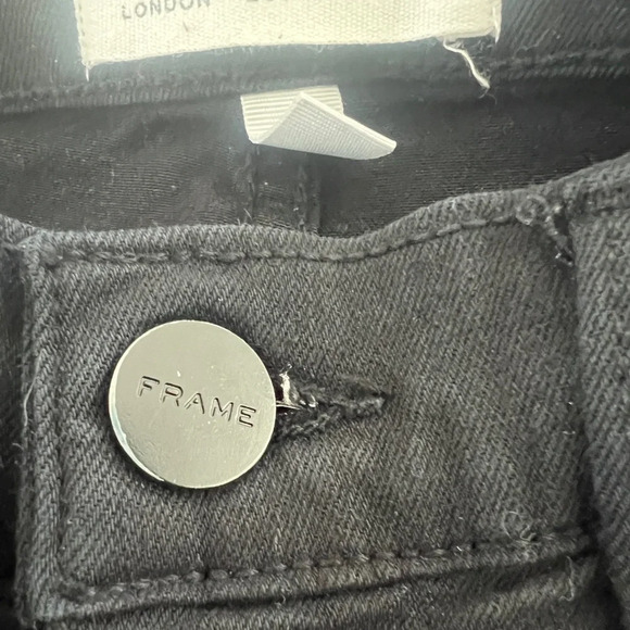 FRAME Black  DENIM LE SKINNY DE JEANNE Jeans Size 24 - Picture 6 of 9